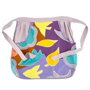 80s half apron with pockets 1980s vintage